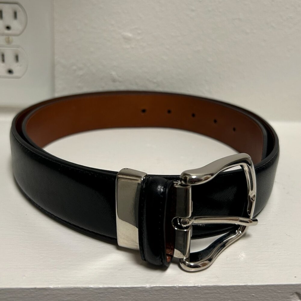 Bosca Black and Brown Men's Belt